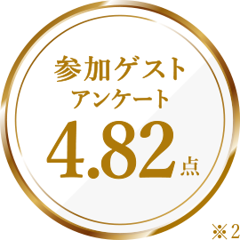 参加ゲストアンケート4.82点